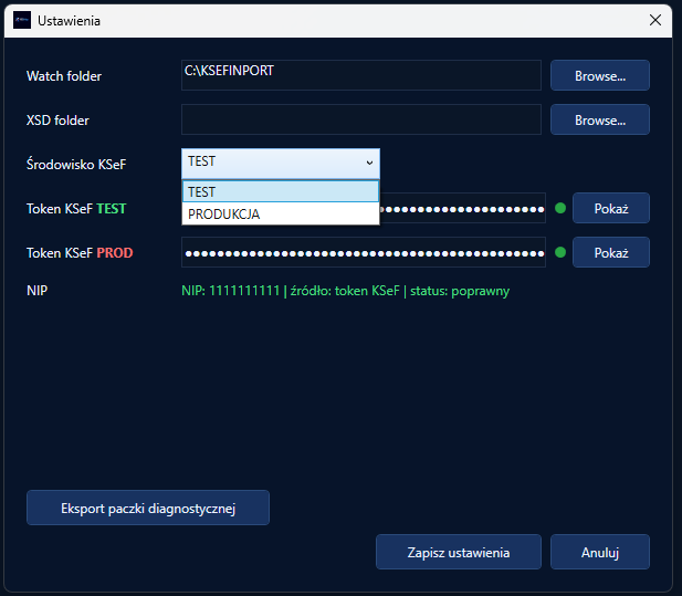 Środowiska test i produkcja